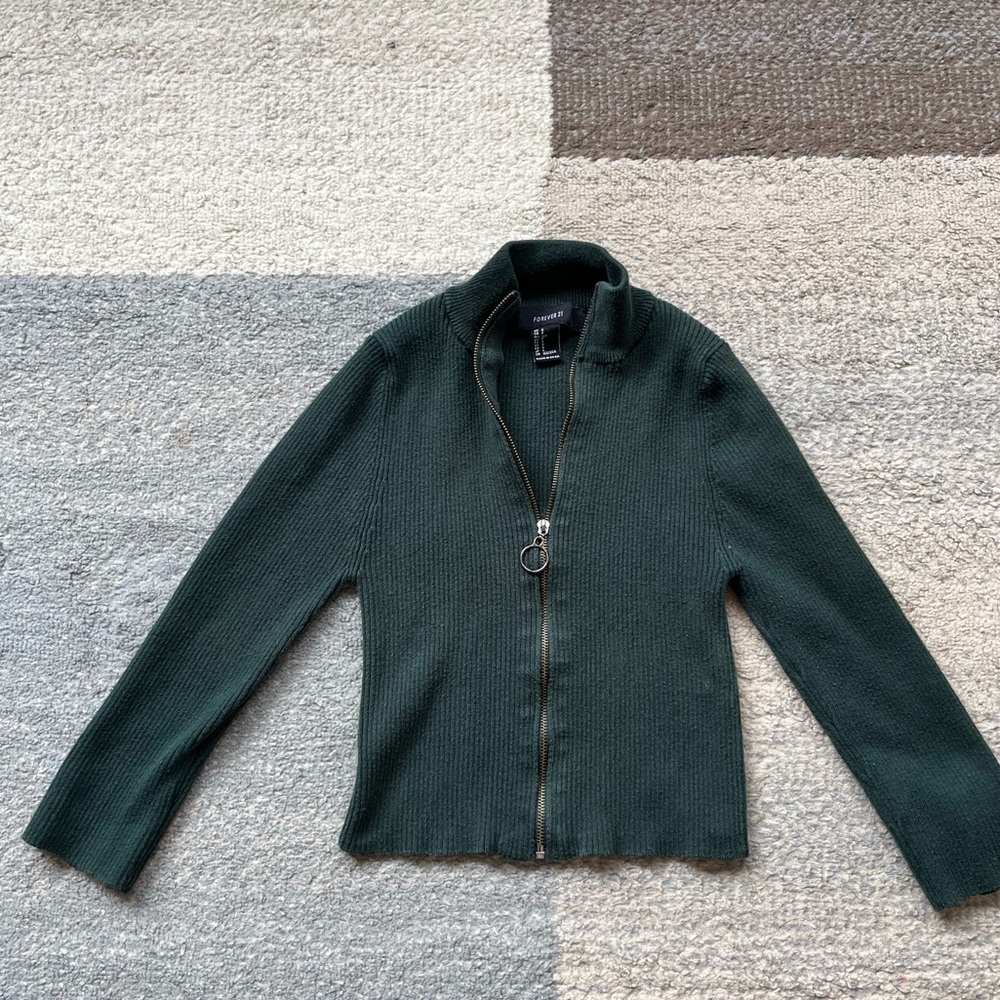 Forever 21 Forest Green Knit Top